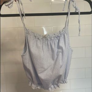 Blue and white striped brandy Melville top